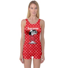 Snoop L Copy One Piece Boyleg Swimsuit