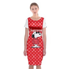 Snoop L Copy Classic Short Sleeve Midi Dress by lxrst