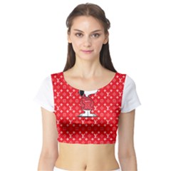 Snoop L Copy Short Sleeve Crop Top