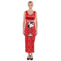 Snoop L Copy Fitted Maxi Dress