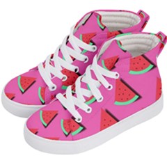 Fresh Watermelon Slices Kids  Hi-top Skate Sneakers by VeataAtticus