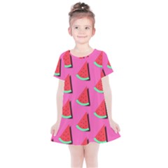 Fresh Watermelon Slices Kids  Simple Cotton Dress by VeataAtticus