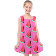 Fresh Watermelon Slices Kids  Cross Back Dress by VeataAtticus