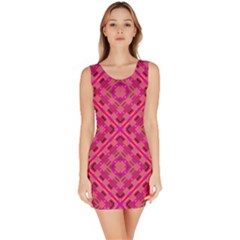 Pink Geometric  Bodycon Dress by VeataAtticus