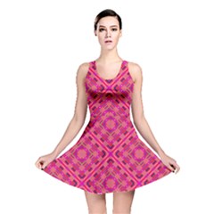 Pink Geometric  Reversible Skater Dress by VeataAtticus