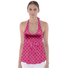 Pink Geometric  Babydoll Tankini Top by VeataAtticus