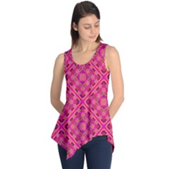 Pink Geometric  Sleeveless Tunic