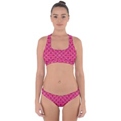 Pink Geometric  Cross Back Hipster Bikini Set by VeataAtticus