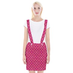 Pink Geometric  Braces Suspender Skirt by VeataAtticus