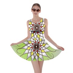 Mandala Model Figure Graphics Skater Dress by Pakrebo