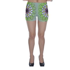 Mandala Model Figure Graphics Skinny Shorts by Pakrebo