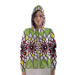 Mandala Model Figure Graphics Women s Hooded Windbreaker by Pakrebo