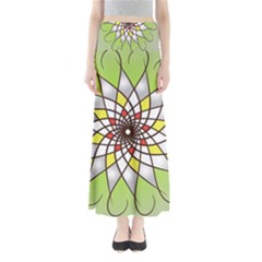 Mandala Model Figure Graphics Full Length Maxi Skirt by Pakrebo