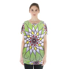 Mandala Model Figure Graphics Skirt Hem Sports Top by Pakrebo