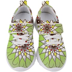 Mandala Model Figure Graphics Kids  Velcro Strap Shoes by Pakrebo