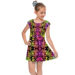 Ml-c-4-7 Kids  Cap Sleeve Dress