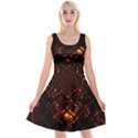 Fire Glass Fractal Reversible Velvet Sleeveless Dress View1