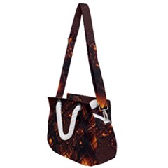 Fire Glass Fractal Rope Handles Shoulder Strap Bag by Pakrebo