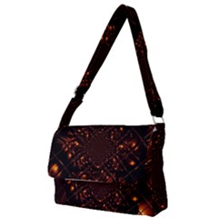 Fire Glass Fractal Full Print Messenger Bag by Pakrebo