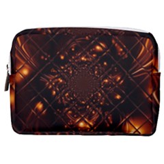 Fire Glass Fractal Make Up Pouch (medium) by Pakrebo