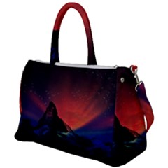 Matterhorn Switzerland Fantasy Aurora Duffel Travel Bag by Pakrebo