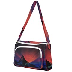 Matterhorn Switzerland Fantasy Aurora Front Pocket Crossbody Bag by Pakrebo