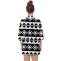 Ethnic Tribal Pattern Half Sleeve Chiffon Kimono View2