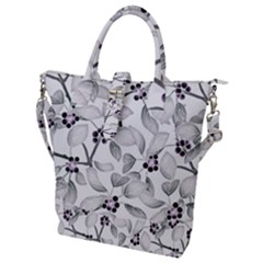 Floral Pattern Background Buckle Top Tote Bag by Pakrebo