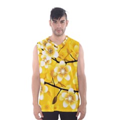 Floral Pattern Background Yellow Men s Sportswear by Pakrebo