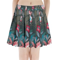 Floral Pattern Background Art Pleated Mini Skirt by Pakrebo