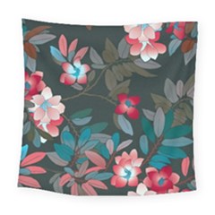 Floral Pattern Background Art Square Tapestry (large) by Pakrebo