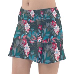 Floral Pattern Background Art Tennis Skirt by Pakrebo