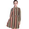 Zigzag Tribal Ethnic Background Long Sleeve Chiffon Shirt Dress View1