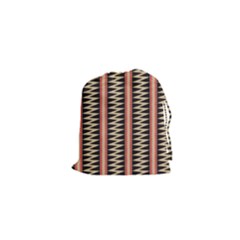 Zigzag Tribal Ethnic Background Drawstring Pouch (xs) by Pakrebo