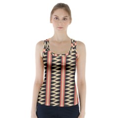 Zigzag Tribal Ethnic Background Racer Back Sports Top by Pakrebo