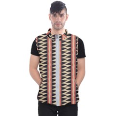 Zigzag Tribal Ethnic Background Men s Puffer Vest by Pakrebo