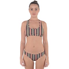 Zigzag Tribal Ethnic Background Cross Back Hipster Bikini Set by Pakrebo