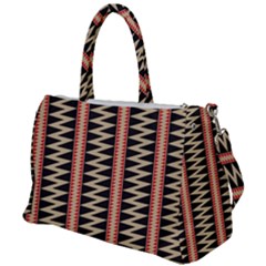 Zigzag Tribal Ethnic Background Duffel Travel Bag by Pakrebo