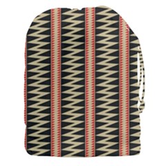 Zigzag Tribal Ethnic Background Drawstring Pouch (xxxl)