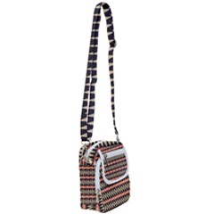 Zigzag Ethnic Pattern Background Shoulder Strap Belt Bag