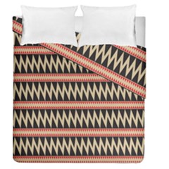 Zigzag Ethnic Pattern Background Duvet Cover Double Side (queen Size)