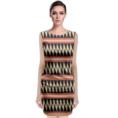 Zigzag Ethnic Pattern Background Classic Sleeveless Midi Dress by Pakrebo