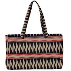 Zigzag Ethnic Pattern Background Canvas Work Bag by Pakrebo