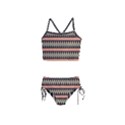 Zigzag Ethnic Pattern Background Girls  Tankini Swimsuit View1