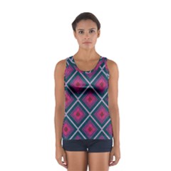 Purple Textile And Fabric Pattern Sport Tank Top  by Pakrebo