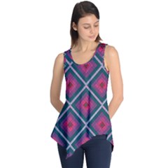 Purple Textile And Fabric Pattern Sleeveless Tunic