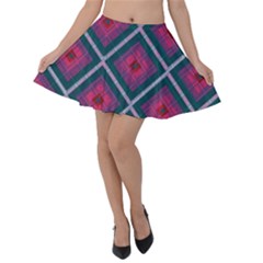 Purple Textile And Fabric Pattern Velvet Skater Skirt by Pakrebo