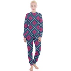 Purple Textile And Fabric Pattern Women s Lounge Set