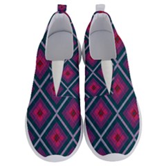 Purple Textile And Fabric Pattern No Lace Lightweight Shoes