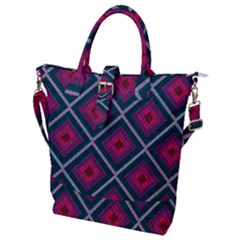 Purple Textile And Fabric Pattern Buckle Top Tote Bag by Pakrebo